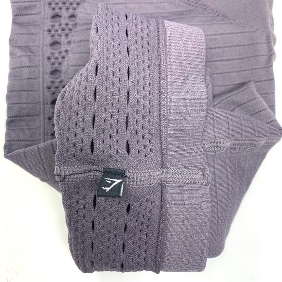 Gymshark Energy Seamless Cropped High waisted Leggings 'Slate Lavender' Size M - Picture 12 of 15